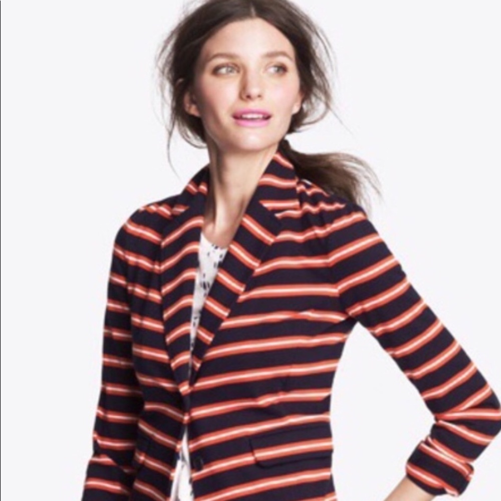 J. Crew nautical stripe blazer
